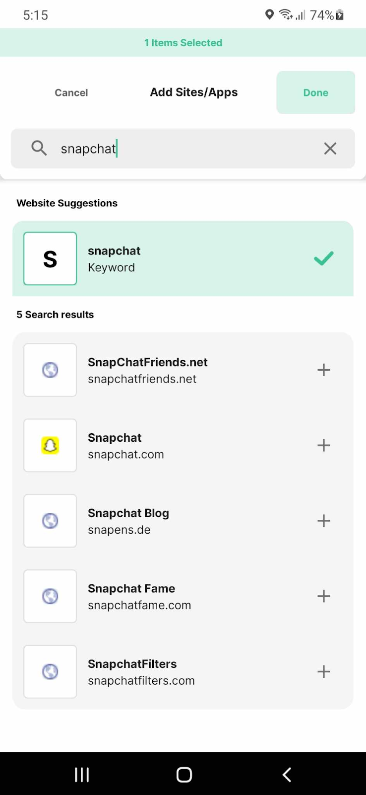 Blocking by Words/Keywords